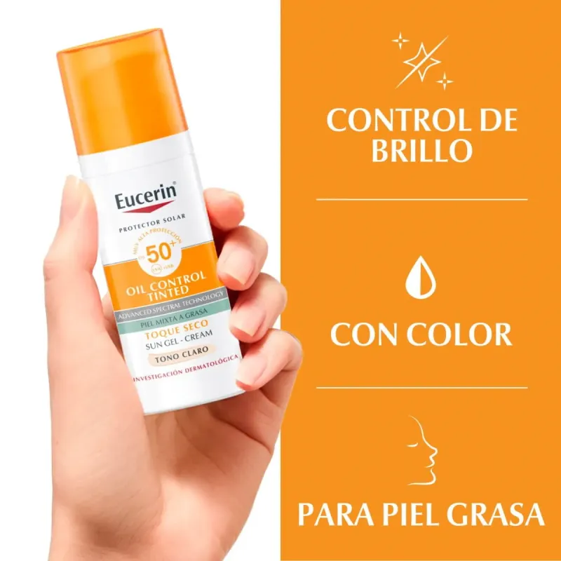 Eucerin Sun Face Oil Control FPS 50+ Tono Claro