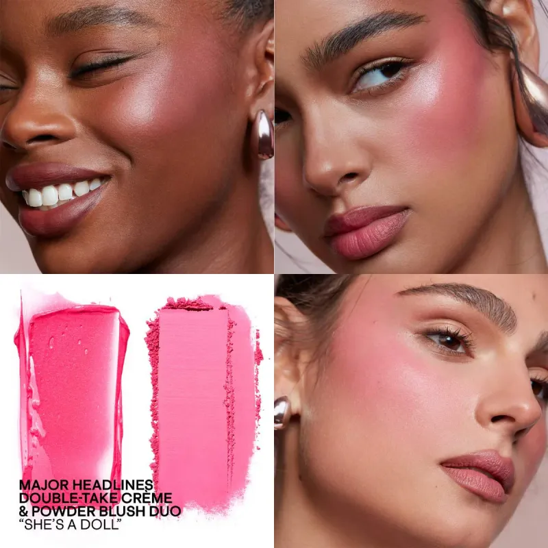 Major headlines double-take crème & powder blush duo